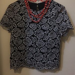 Lace Short Sleeve Top